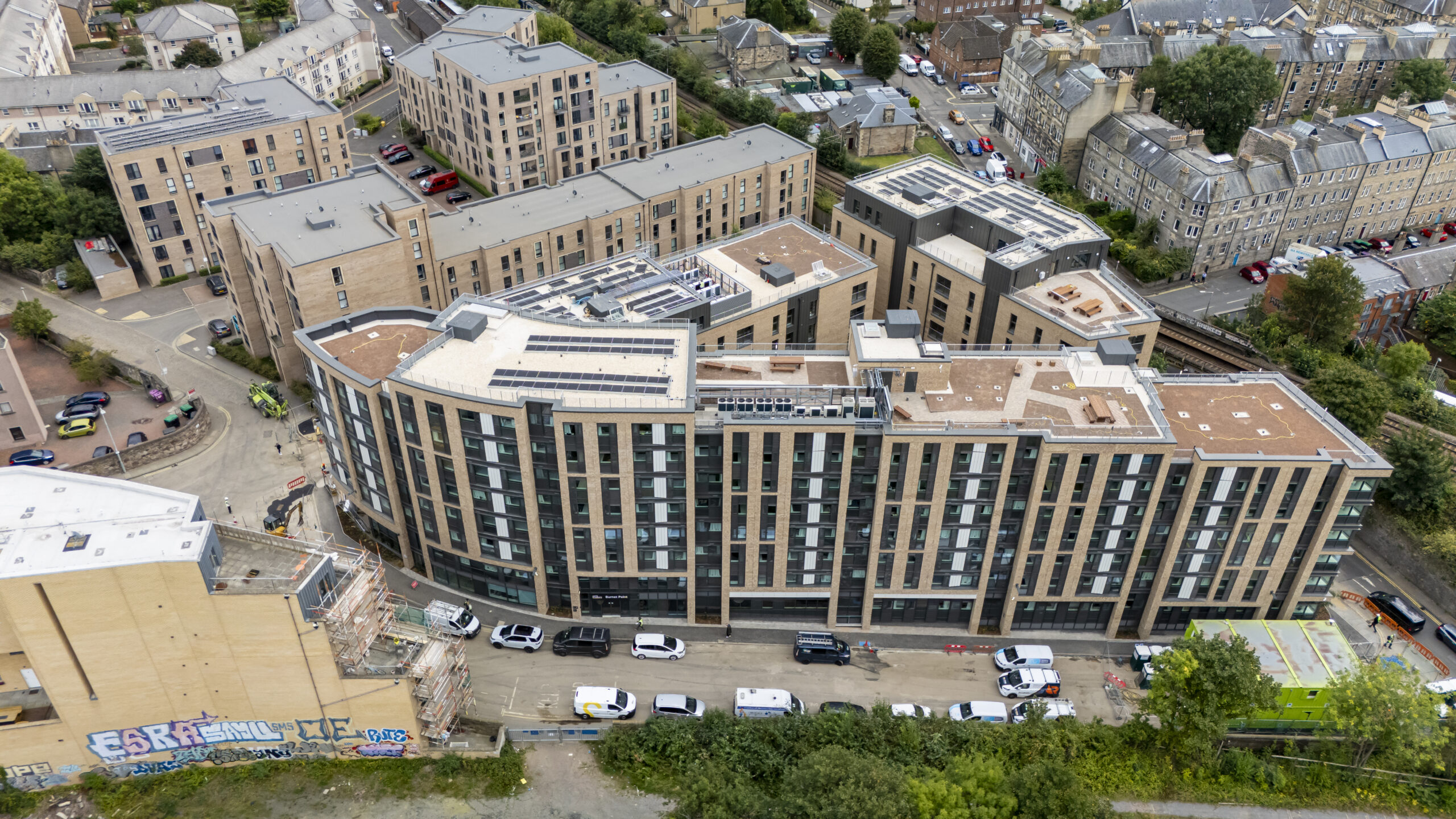 Burnet Point mixed use housing in Edinburgh